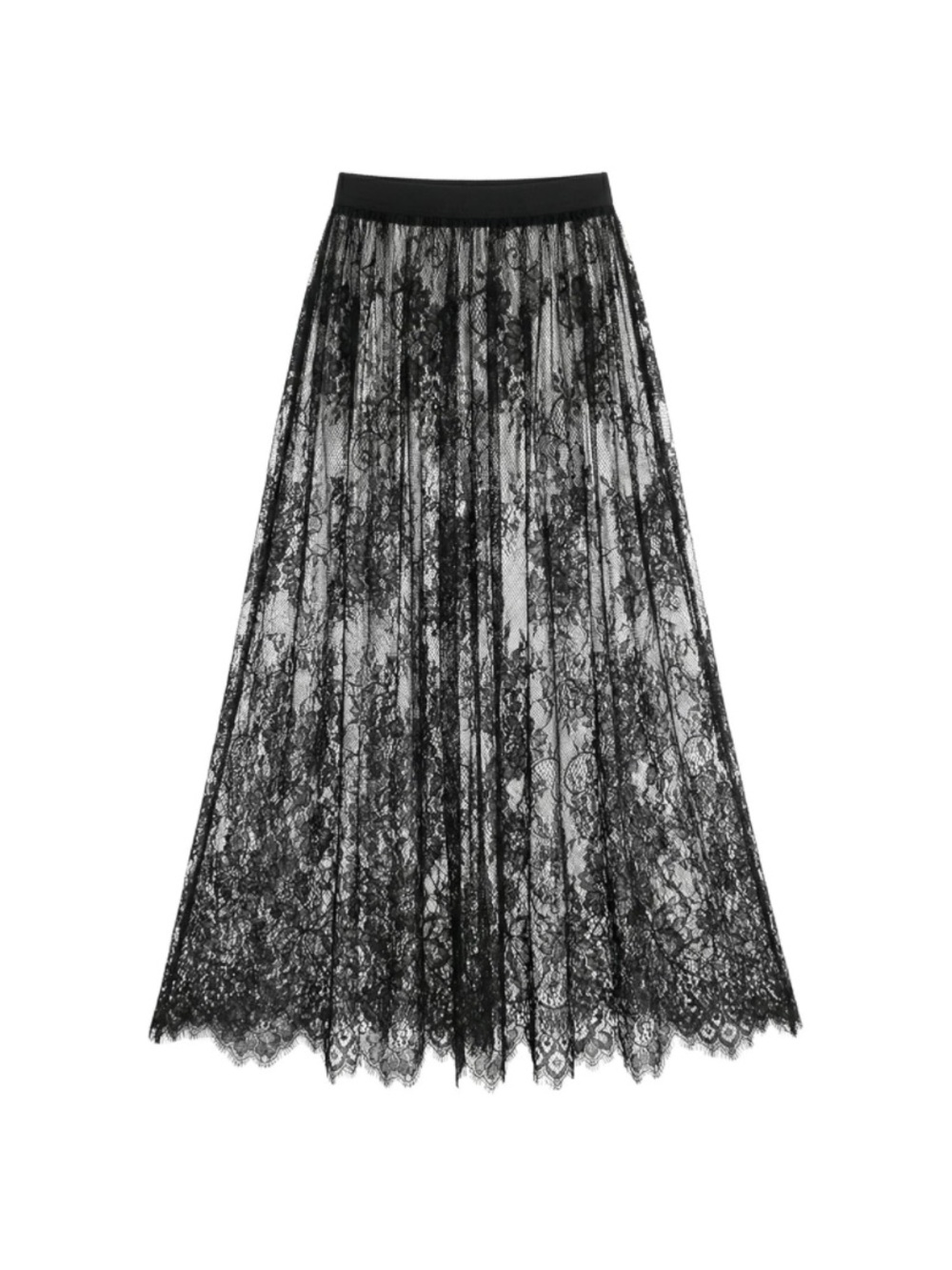 NWT No Label Size XL Black Tulle Maxi Skirt